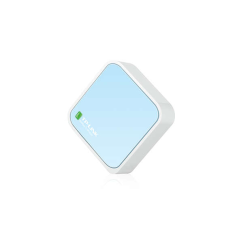 Routeur Sans Fil TP-Link Nano N 300Mbps - 1 EP ETH - 1 EP Micro USB - Antenne Interne - Couleur Blanc/Bleu