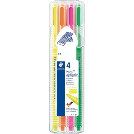 Surligneurs Staedtler Triplus quatre couleurs