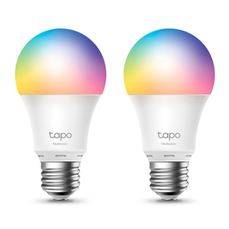 TP-Link TL13E Pack de 2 Bombillas Inteligentes RGB - Casquillo E27 - Intensidad Regulable - WiFi - Compatible con Asistente de V
