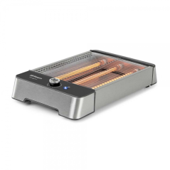 Orbegozo TO 2030 Grille-Pain Horizontal Inox 600W - 6 Positions de Grillage - Pour Tout Type de Pain - Bac Récupérateur de Miett