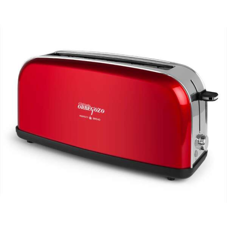 Orbegozo TOV 6200 Grille-Pain Vintage à Fentes Longues - Acier Inoxydable - 6 Niveaux de Toast - Dégivrage et Réchauffage - Comp