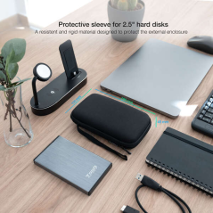 Coque de protection Tooq pour boîtier externe 2.5 ? - La couleur noire