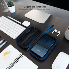 Coque de protection Tooq pour boîtier externe 2.5 ? - Couleur Bleu Pacifique