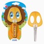 Ciseaux d'école pour enfants Dohe - Acier inoxydable - Bouts arrondis - Couvre-lame - Motif Lion