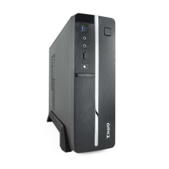 Boitier Tooq Micro ATX, Mini ITX Slim - Alimentation 500W - 1x HDD3,5 + 1x SDD2,5 + 1x HDD5.25 - USB-2.0, USB 3.0, Micro - Coule