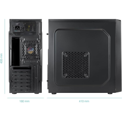 Boîtier moyen tour Tooq Prisma Ultra ATX - Alimentation 500 W - Ventilateur 120 mm - 3 baies 5,25" / 3 baies 3,5" / 2 baies 2,5"