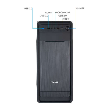 Boîtier Moyen Tour Tooq ATX TQC-5701U3C-B USB3.0 - Noir