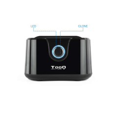 Tooq Docking Station USB 3.0 - HDD/SSD 2.5", 3.5" SATA I,II,III - Bouton de clonage - Sauvegarde - Couleur Noir
