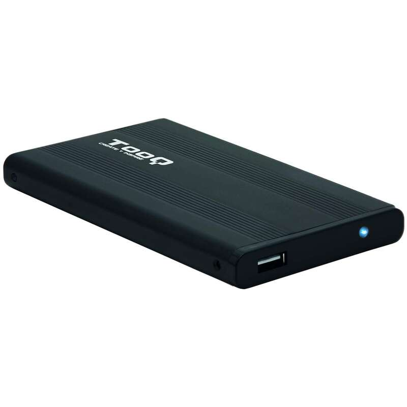 Tooq Boîtier Externe HDD/SDD 2.5" jusqu'à 9.5mm SATA USB 2.0 - Couleur Noire