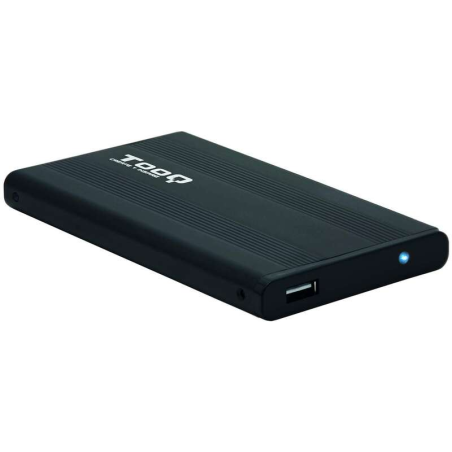 Tooq Boîtier Externe HDD/SDD 2.5" jusqu'à 9.5mm SATA USB 2.0 - Couleur Noire