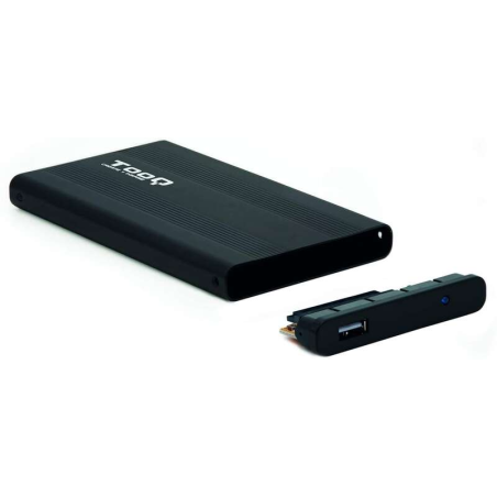 Tooq Boîtier Externe HDD/SDD 2.5" jusqu'à 9.5mm SATA USB 2.0 - Couleur Noire
