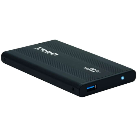 Tooq Boîtier Externe HDD/SDD 2.5" jusqu'à 9.5mm SATA USB 3.0 - Couleur Noire