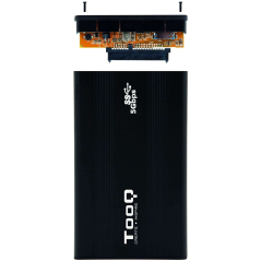 Tooq Boîtier Externe HDD/SDD 2.5" jusqu'à 9.5mm SATA USB 3.0 - Couleur Noire