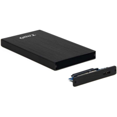 Tooq Boîtier Externe HDD/SDD 2.5" jusqu'à 9.5mm SATA USB 3.0 - Couleur Noire
