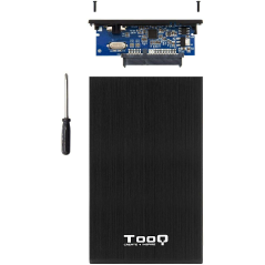 Tooq Boîtier Externe HDD/SDD 2.5" jusqu'à 9.5mm SATA USB 3.0 - Couleur Noire