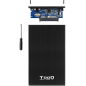 Tooq Boîtier Externe HDD/SDD 2.5" jusqu'à 9.5mm SATA USB 3.0 - Couleur Noire