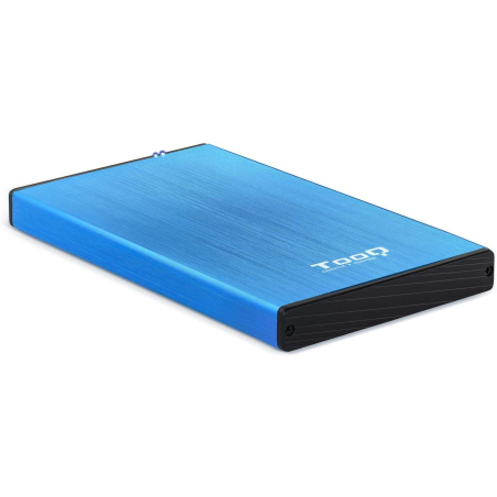 Tooq Boîtier Externe HDD/SDD 2.5" jusqu'à 9.5mm SATA USB 3.0 - Couleur Bleu