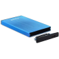 Tooq Boîtier Externe HDD/SDD 2.5" jusqu'à 9.5mm SATA USB 3.0 - Couleur Bleu