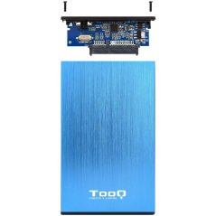 Tooq Boîtier Externe HDD/SDD 2.5" jusqu'à 9.5mm SATA USB 3.0 - Couleur Bleu