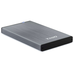 Tooq Boîtier Externe HDD/SDD 2.5" jusqu'à 9.5mm SATA USB 3.0 - Couleur Gris