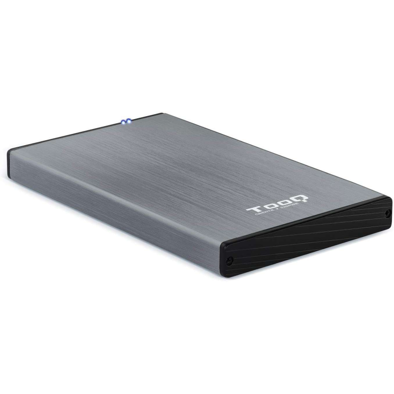 Tooq Boîtier Externe HDD/SDD 2.5" jusqu'à 9.5mm SATA USB 3.0 - Couleur Gris