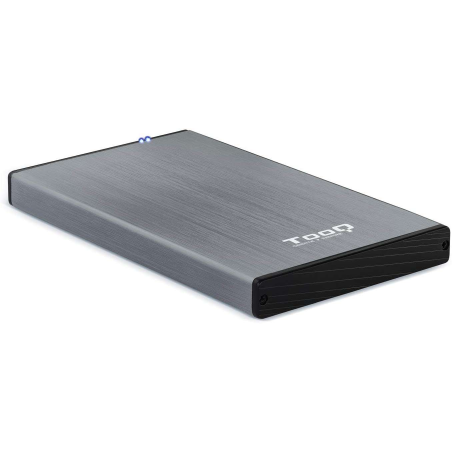 Tooq Boîtier Externe HDD/SDD 2.5" jusqu'à 9.5mm SATA USB 3.0 - Couleur Gris