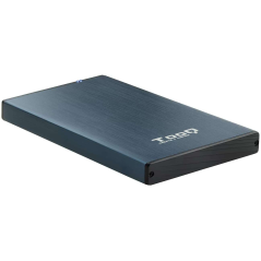 Tooq Boîtier Externe HDD/SDD 2.5" jusqu'à 9.5mm SATA USB 3.0 - Couleur Bleu Marine Métallisé