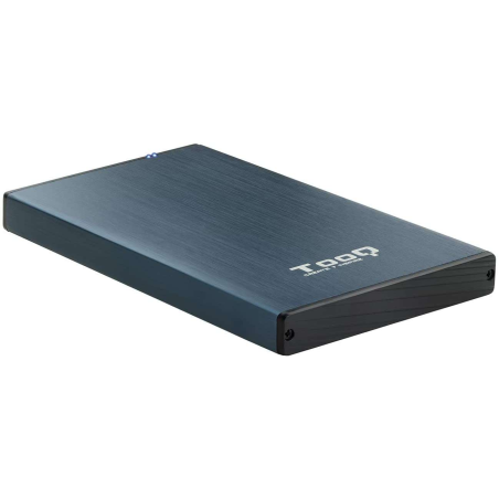 Tooq Boîtier Externe HDD/SDD 2.5" jusqu'à 9.5mm SATA USB 3.0 - Couleur Bleu Marine Métallisé