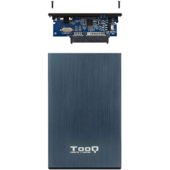 Tooq Boîtier Externe HDD/SDD 2.5" jusqu'à 9.5mm SATA USB 3.0 - Couleur Bleu Marine Métallisé