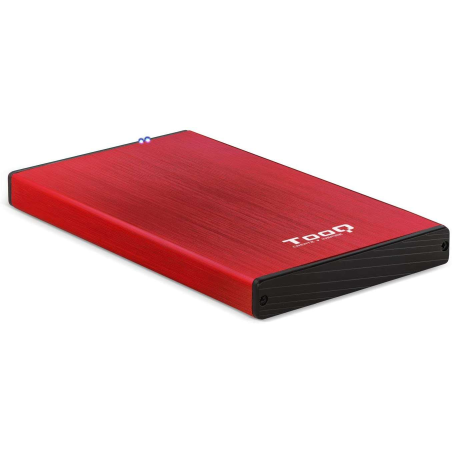 Tooq Boîtier Externe HDD/SDD 2.5" jusqu'à 9.5mm SATA USB 3.0 - Couleur Rouge