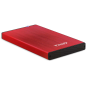 Tooq Boîtier Externe HDD/SDD 2.5" jusqu'à 9.5mm SATA USB 3.0 - Couleur Rouge