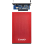 Tooq Boîtier Externe HDD/SDD 2.5" jusqu'à 9.5mm SATA USB 3.0 - Couleur Rouge