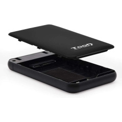 Tooq Boîtier Externe HDD/SDD 2.5" jusqu'à 9.5mm SATA USB 3.0/3.1 Gen 1 - Sans Vis - Couleur Noire