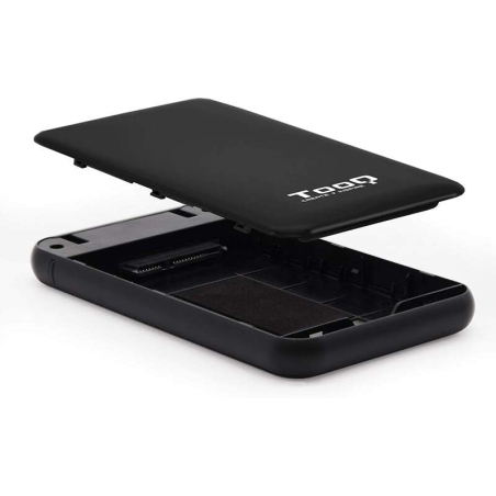 Tooq Boîtier Externe HDD/SDD 2.5" jusqu'à 9.5mm SATA USB 3.0/3.1 Gen 1 - Sans Vis - Couleur Noire