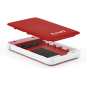 Tooq Boîtier Externe HDD/SDD 2.5" jusqu'à 9.5mm SATA USB 3.0/3.1 Gen 1 - Sans Vis - Couleur Rouge/Blanc