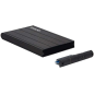 Tooq Boîtier Externe HDD/SDD 2.5" jusqu'à 9.5mm SATA USB 3.0 - Couleur Noire