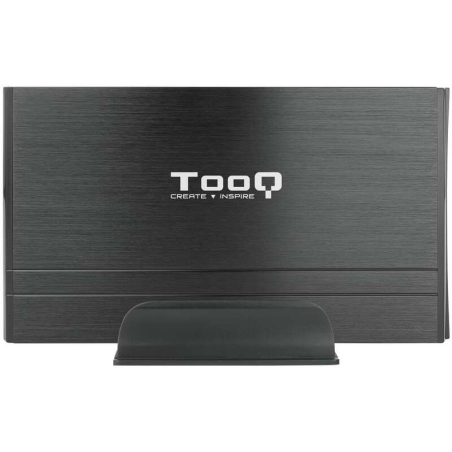 Tooq Boîtier de disque dur externe 3,5" SATA/IDE USB 2.0 avec support - Couleur noire
