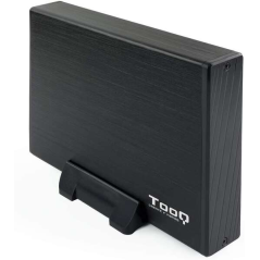 Tooq 3.5" SATA USB 3.0 Boîtier de disque dur externe avec support - Couleur noire