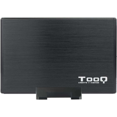 Tooq 3.5" SATA USB 3.0 Boîtier de disque dur externe avec support - Couleur noire