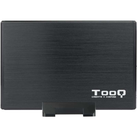 Tooq 3.5" SATA USB 3.0 Boîtier de disque dur externe avec support - Couleur noire