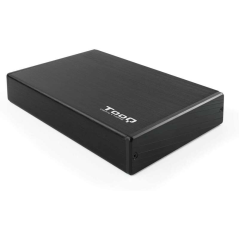 Tooq 3.5" SATA USB 3.0 Boîtier de disque dur externe avec support - Couleur noire