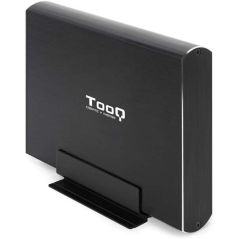 Tooq 3.5" SATA USB 3.0/3.1 Gen1 Boîtier de disque dur externe avec support - Couleur noire