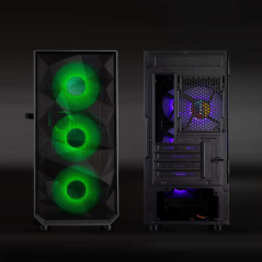 Boîte de jeu Tooq Mini Tower Tqgcc901-B "Seizure" - Noir