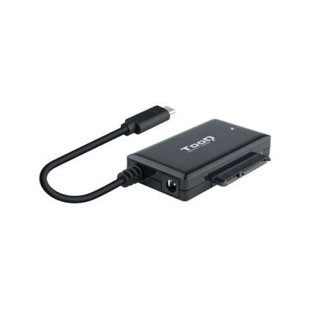 Adaptateur Tooq USB 3.0 USB-C vers SATA pour disques durs 2,5 ? et 3.5 ? avec chargeur - couleur noire