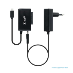 Adaptateur Tooq USB 3.0 USB-C vers SATA pour disques durs 2,5 ? et 3.5 ? avec chargeur - couleur noire