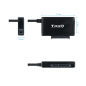 Adaptateur Tooq USB 3.0 USB-C vers SATA pour disques durs 2,5 ? et 3.5 ? avec chargeur - couleur noire
