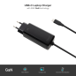 Chargeur pour ordinateur portable Tooq GaN USB-C/PD 90 W - Câble de 1,80 m - Noir