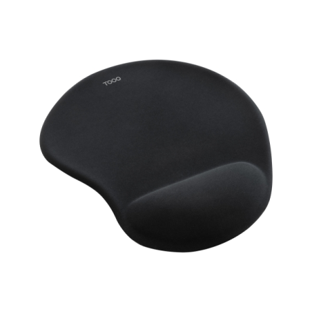 Tapis de souris ergonomique Tooq TQMP1001-B - Repose-poignet en gel - Surface douce, élastique, respirante et durable - Noir
