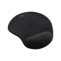 Tapis de souris ergonomique Tooq TQMP1001-B - Repose-poignet en gel - Surface douce, élastique, respirante et durable - Noir