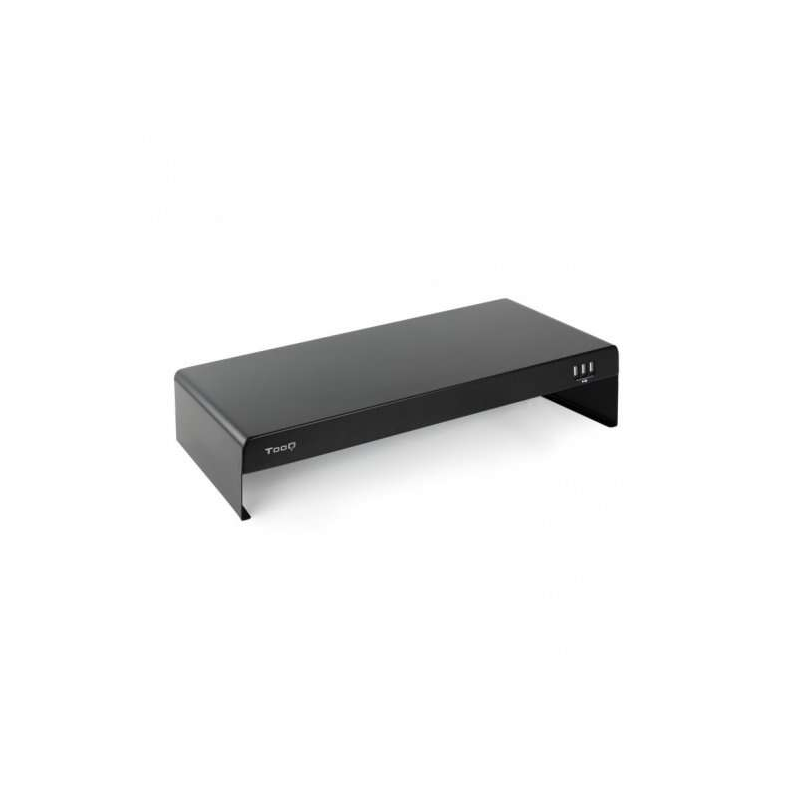 Tooq Riser Stand pour moniteur ou ordinateur portable - 3x USB 2.0 - Max. 20kg - Couleur Noir